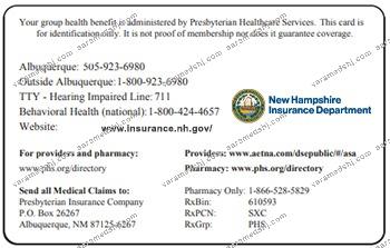 New Hampshire health insurance card